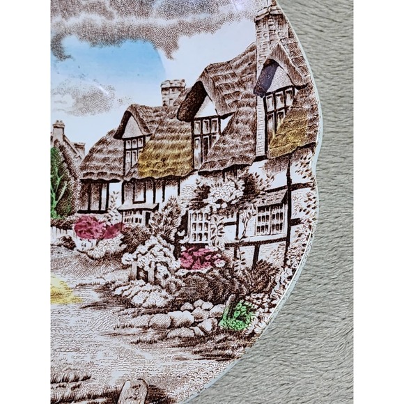 Johnson Bros Bread Plate Saucer Olde English Country Side England Hand Engraving - Picture 8 of 14